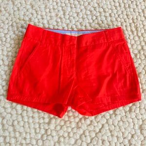J Crew Sz 00 Red Linen Chino Shorts